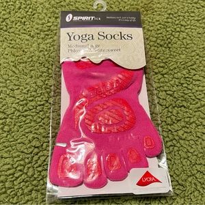 Yoga Socks Medium/Large, Phlox Pink/Bittersweet